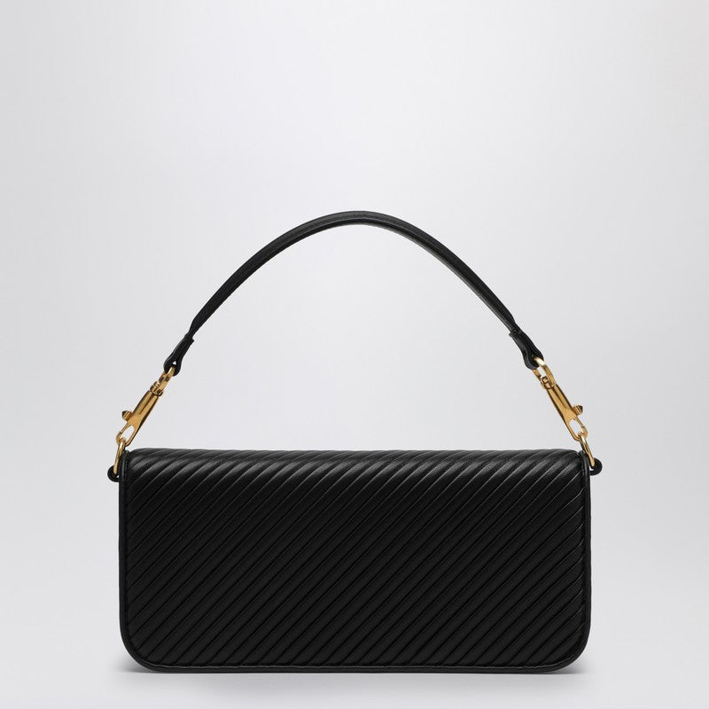 Valentino Garavani Black LocÃƒÆ’Ã‚Â² Shoulder Bag In Pleated Nappa Leather Women