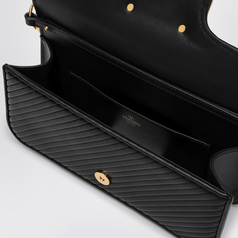 Valentino Garavani Black LocÃƒÆ’Ã‚Â² Shoulder Bag In Pleated Nappa Leather Women