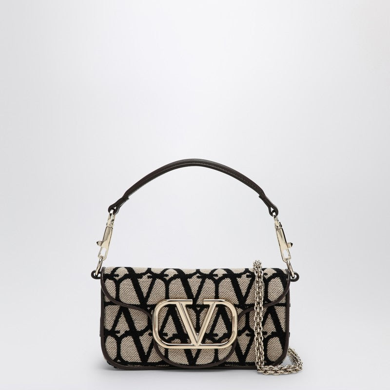 Valentino Garavani Small LocÃƒÆ’Ã‚Â² Bag In Toile Iconographe Beige/Black Women