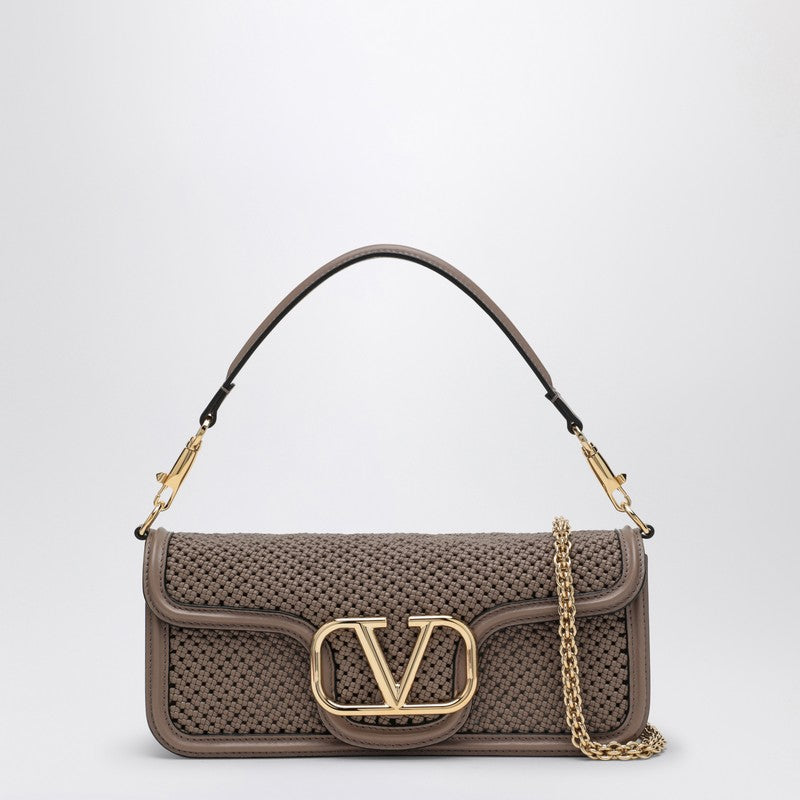 Valentino Garavani Clay-Coloured LocÃƒÆ’Ã‚Â² Bag In Woven Leather Women