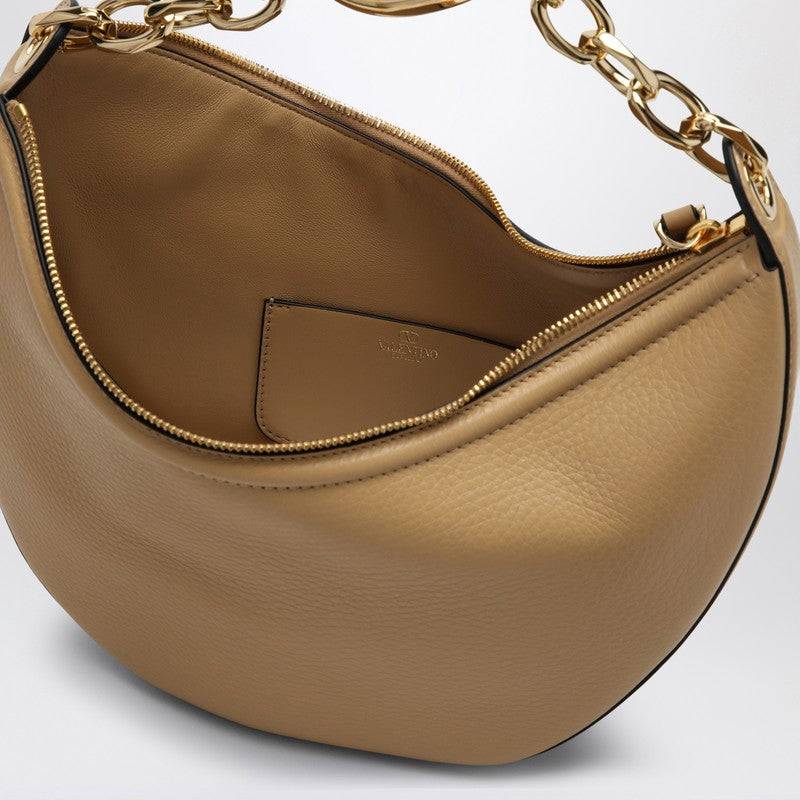 Valentino Garavani Vlogo Moon Cappuccino-Coloured Small Hobo Bag Women