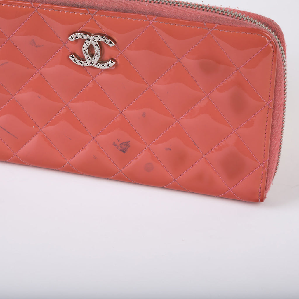 Chanel Patent Quilted Wallet