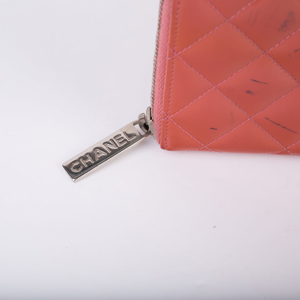 Chanel Patent Quilted Wallet