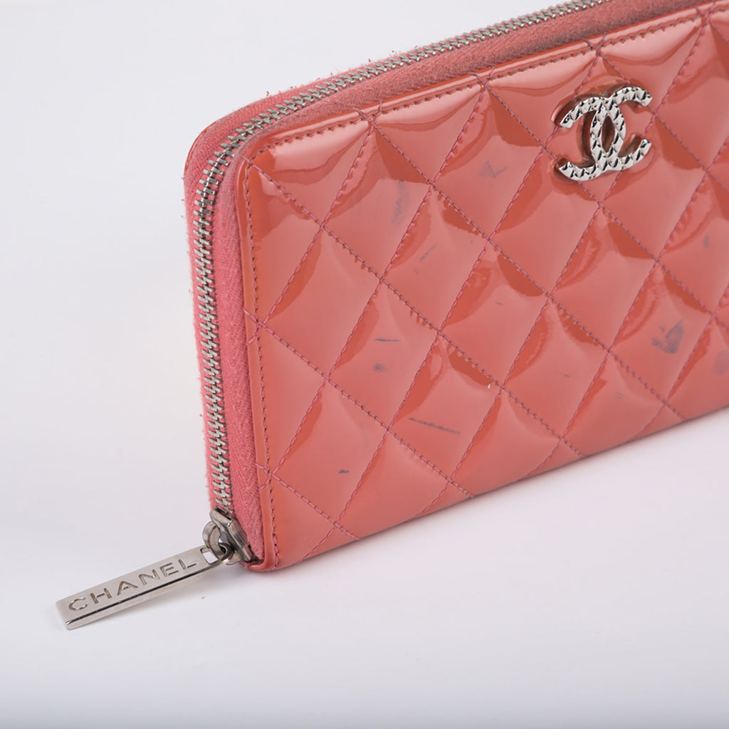 Chanel Patent Quilted Wallet