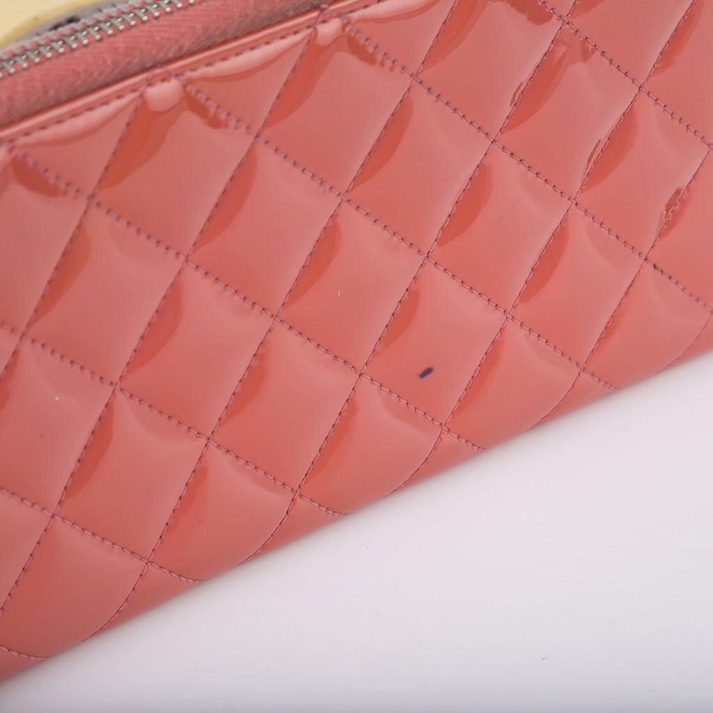 Chanel Patent Quilted Wallet