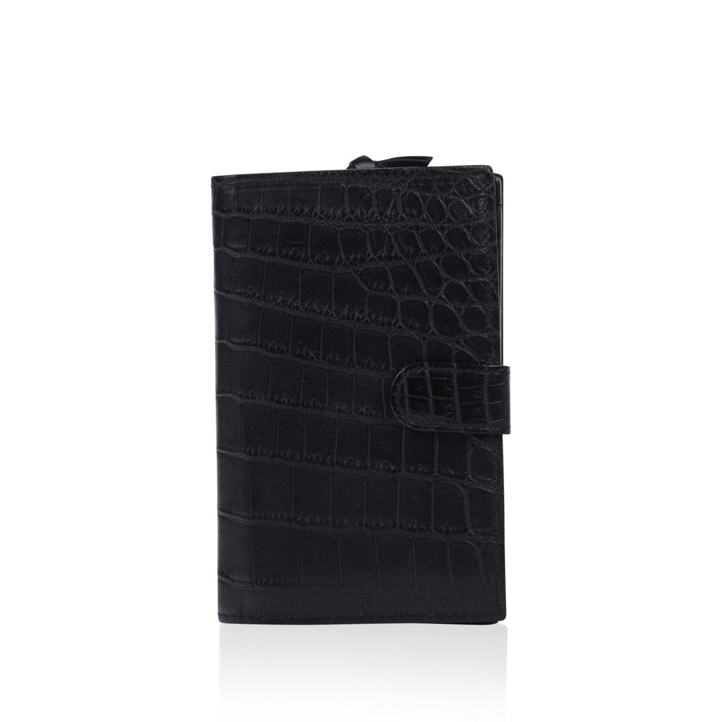Bottega Veneta Nero Crocodile Wallet