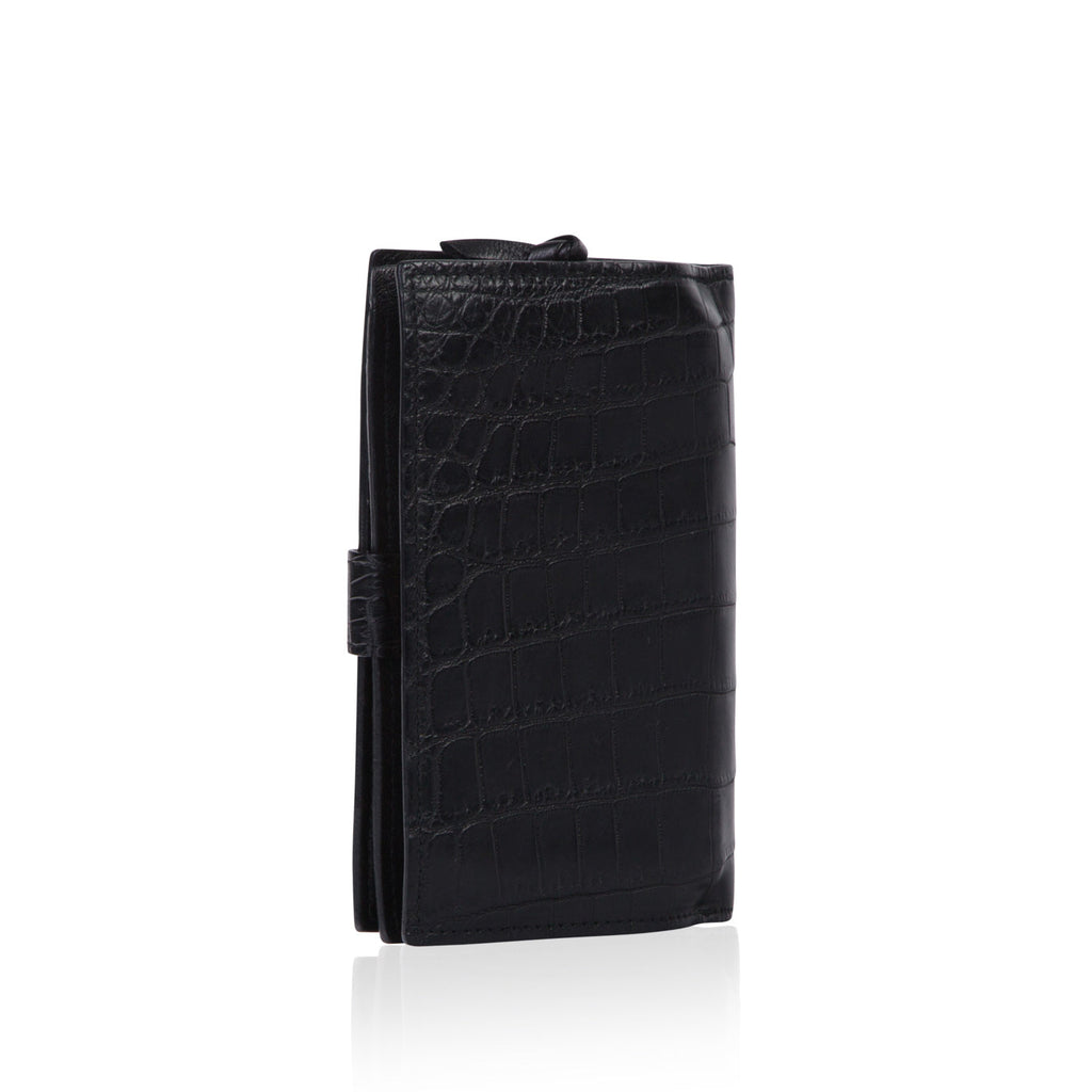 Bottega Veneta Nero Crocodile Wallet