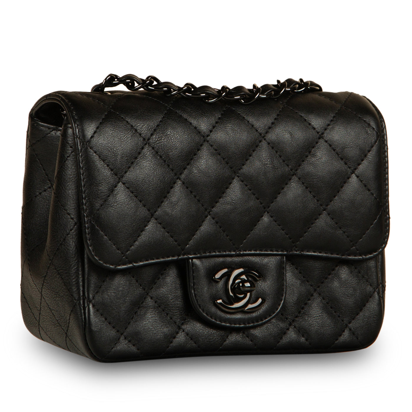 Chanel Classic Flap Bag - Mini Square - So Black