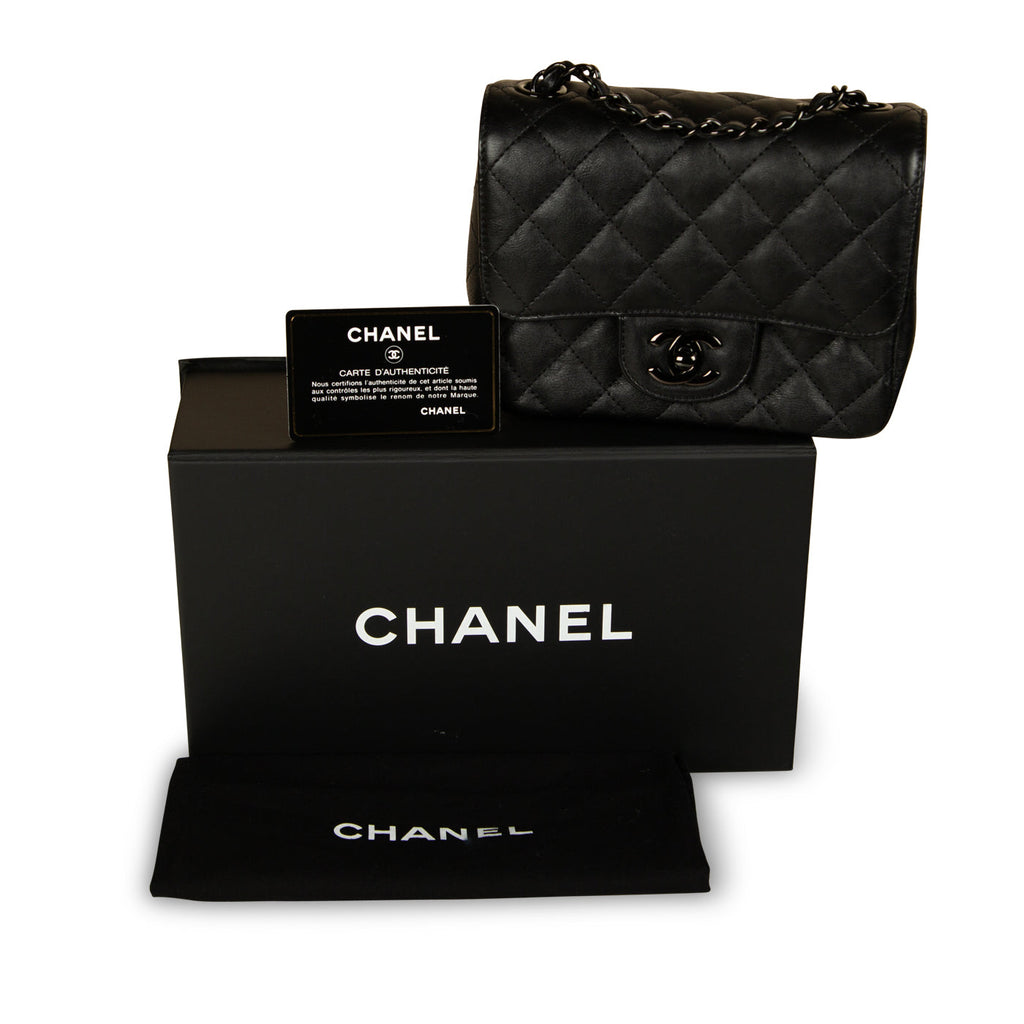 Chanel Classic Flap Bag - Mini Square - So Black