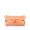 Peach Patent Camellia Bag