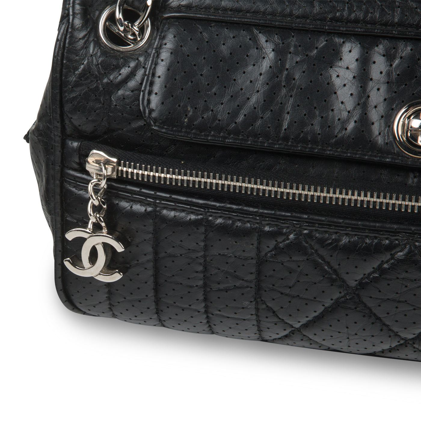 Vintage Perforated Shoulder Bag