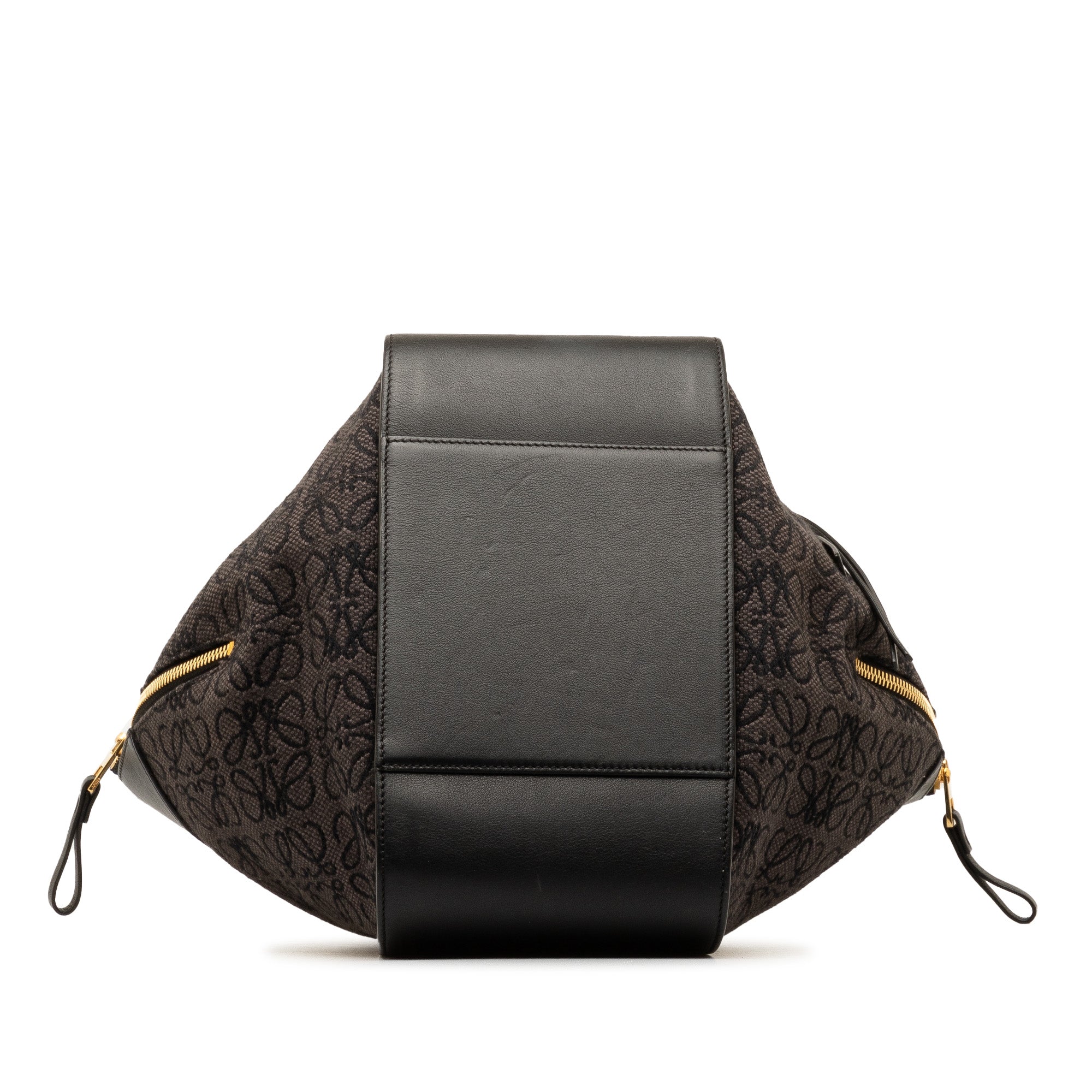 Loewe Anagram Hammock Bag Small Brown Canvas