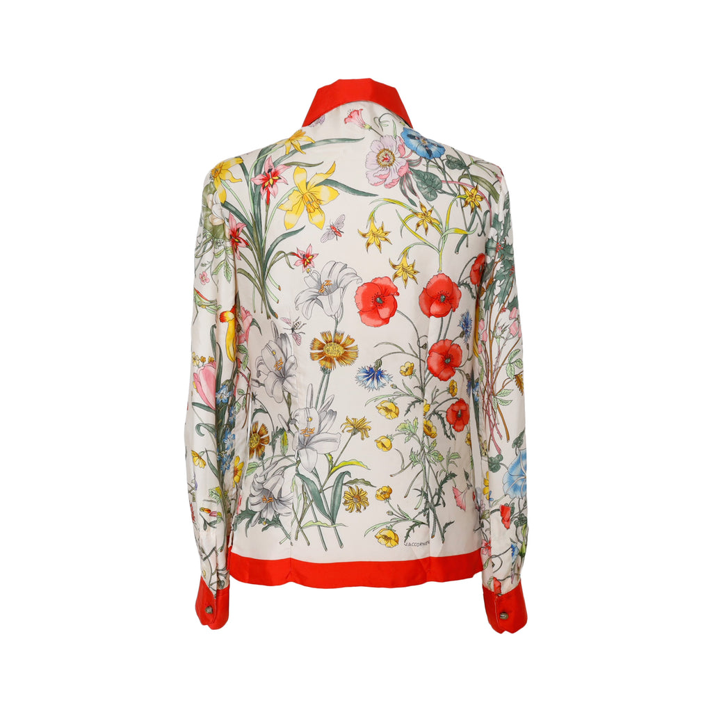 Gucci Vintage Flora Silk Shirt - '60s