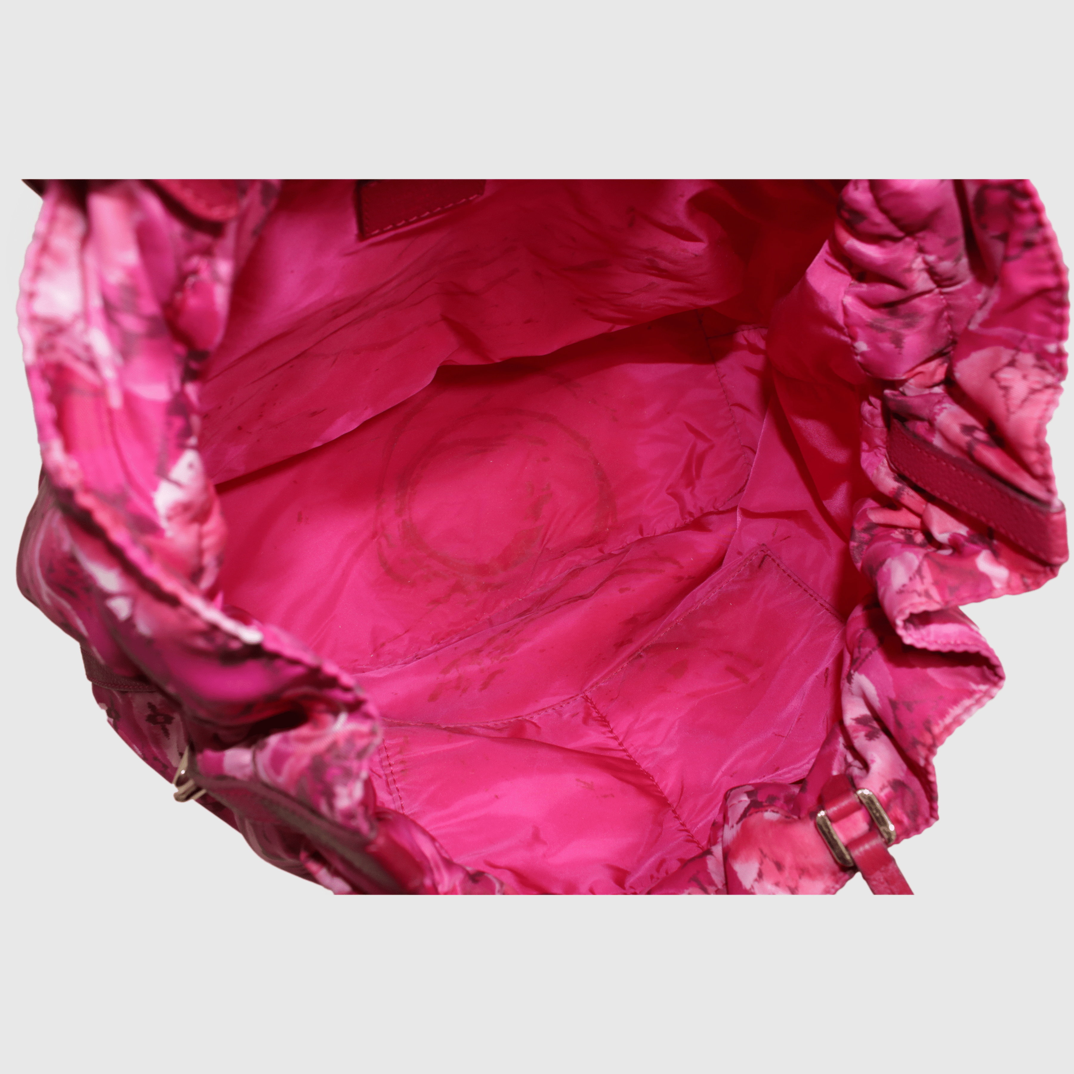 Fuchsia Indian Rose Monogram Ikat Floral Limited Edition MM Noefull Bag