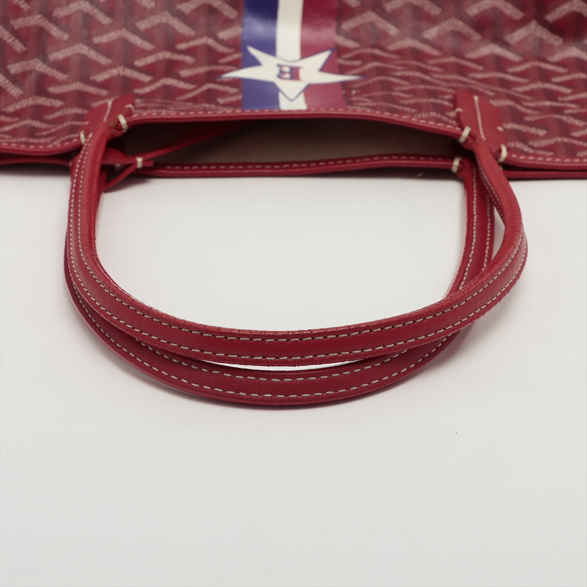 Goyard Saint Louis Goyardine Leather Tote Bag PM Red