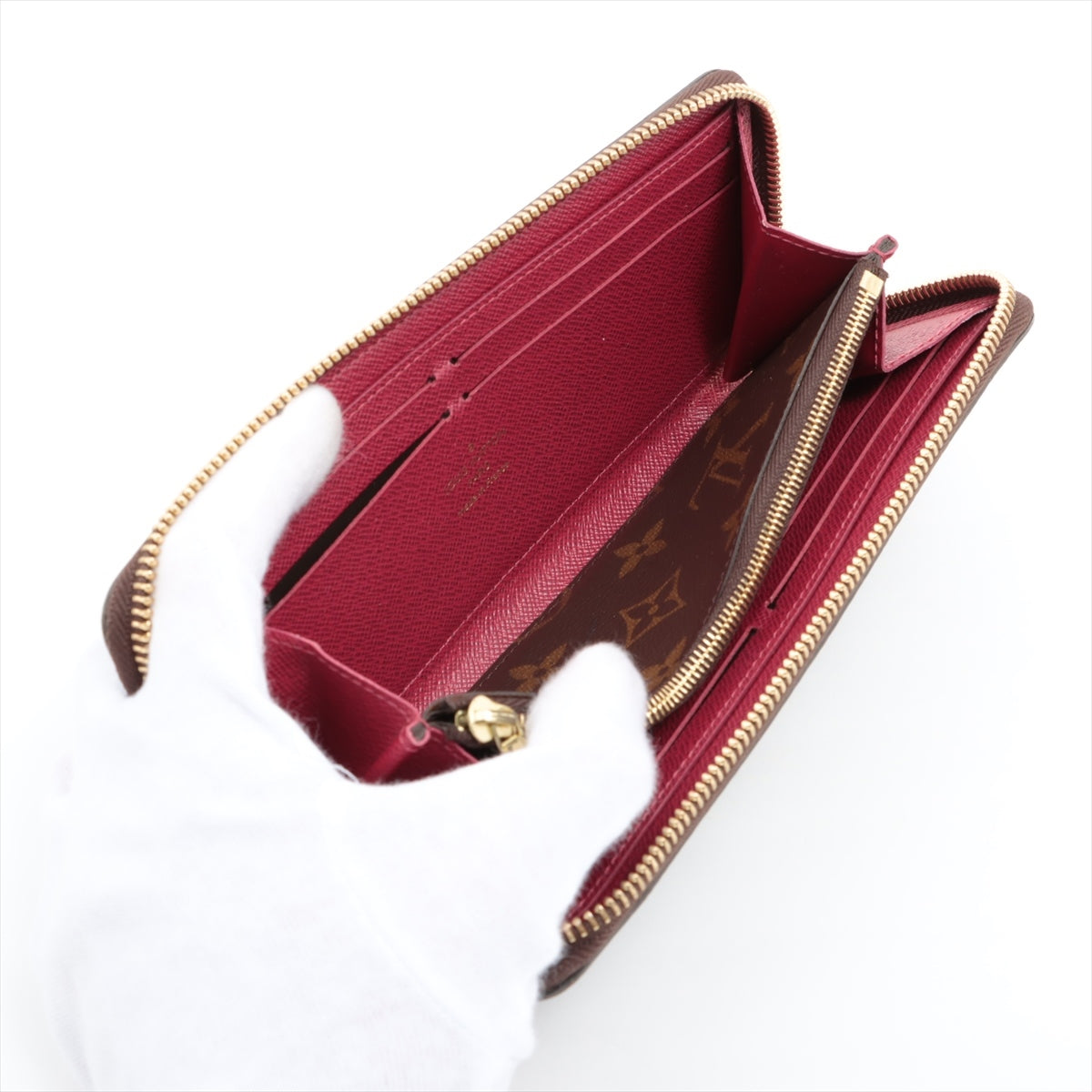 Louis Vuitton Monogram Clemence Long Wallet Fuchsia
