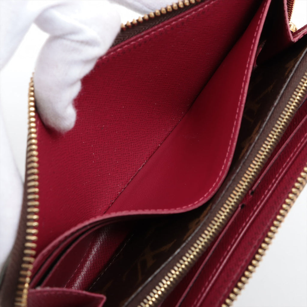 Louis Vuitton Monogram Clemence Long Wallet Fuschia