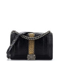 CHANEL Boy Flap Bag Python Old Medium