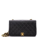 CHANEL Vintage Full Flap Bag Quilted Lambskin Medium