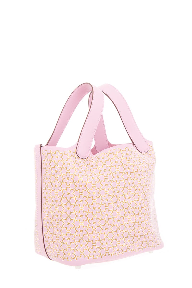 HermÃƒÆ’Ã‚Â¨s 2022 Lucky Daisy Pink Picotin 18cm Handle Bag
