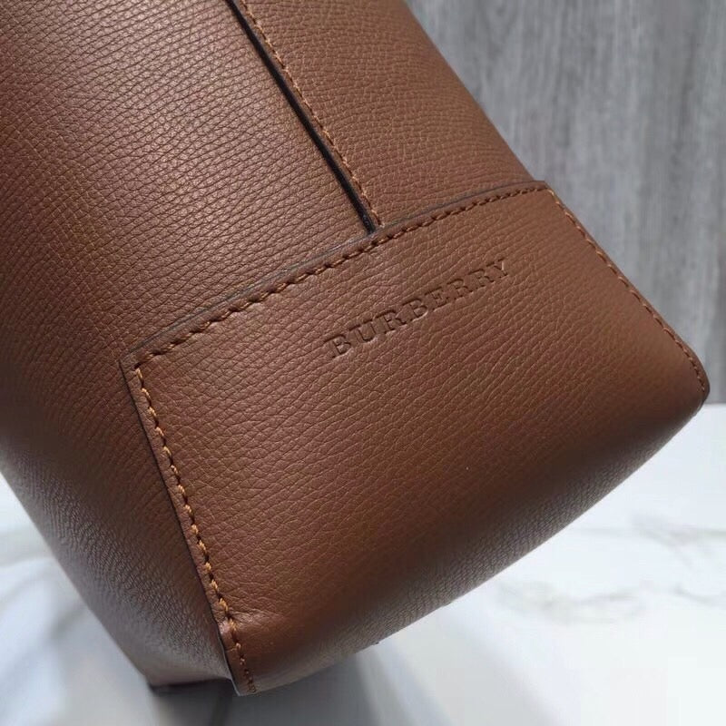 GLAMI Small Embossed Crest Tote Brown For Women, Bags 13.8in/35cm
