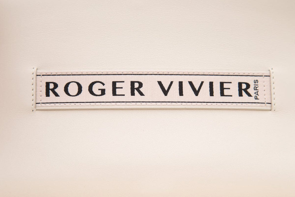 Roger Vivier White Leather Top Handle Handbag
