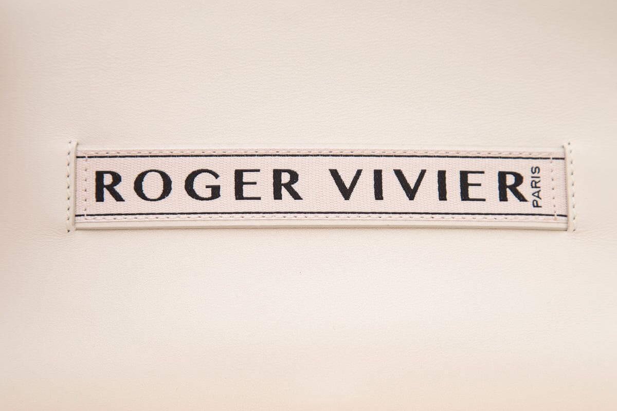Roger Vivier White Leather Top Handle Handbag