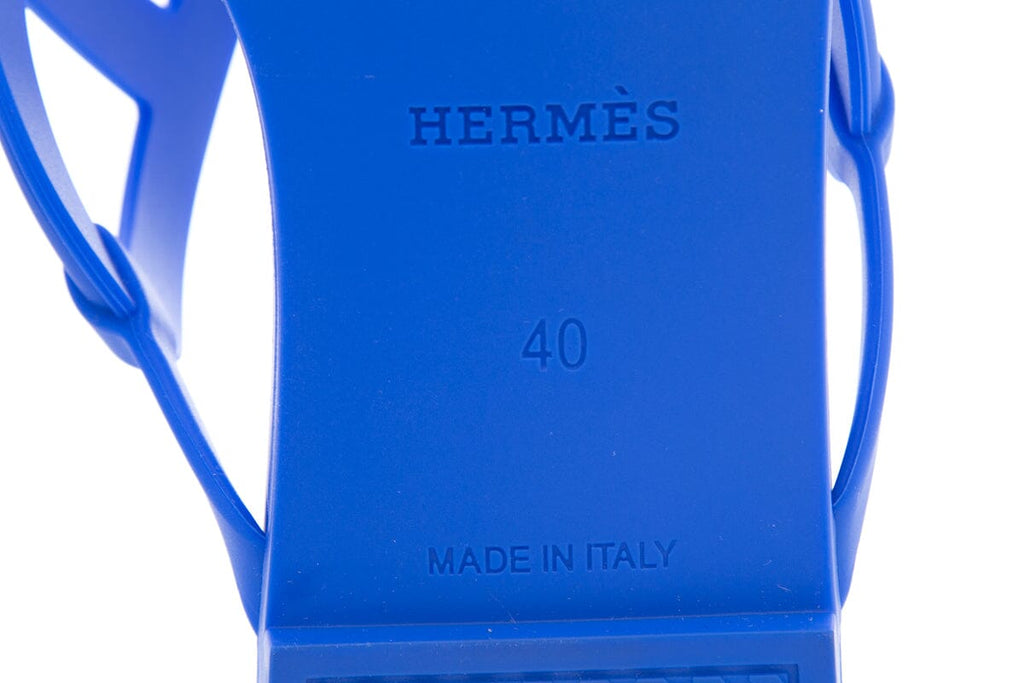 HermÃƒÆ’Ã‚Â¨s Blue Egerie Sandals SZ 40