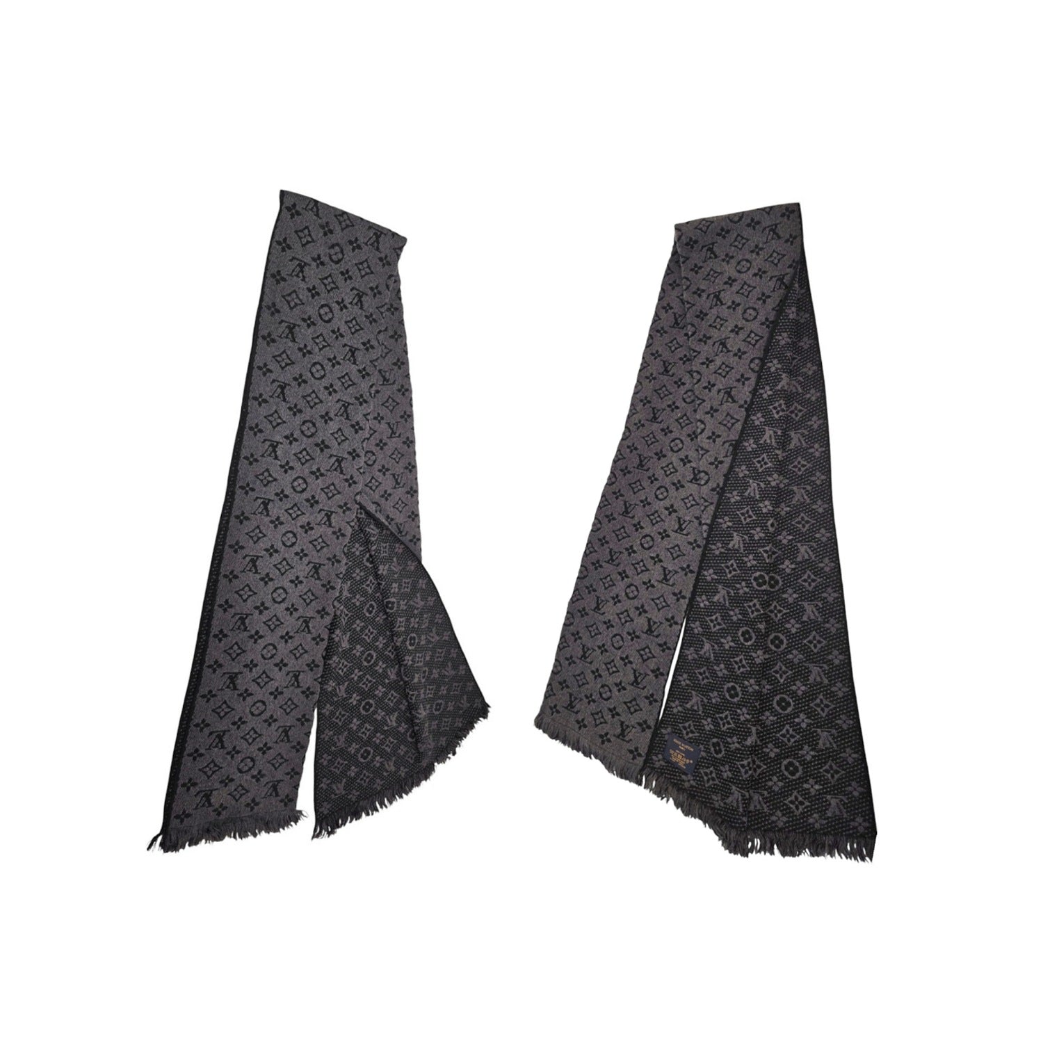 Louis Vuitton Monogram Classic Scarf Charcoal Gray