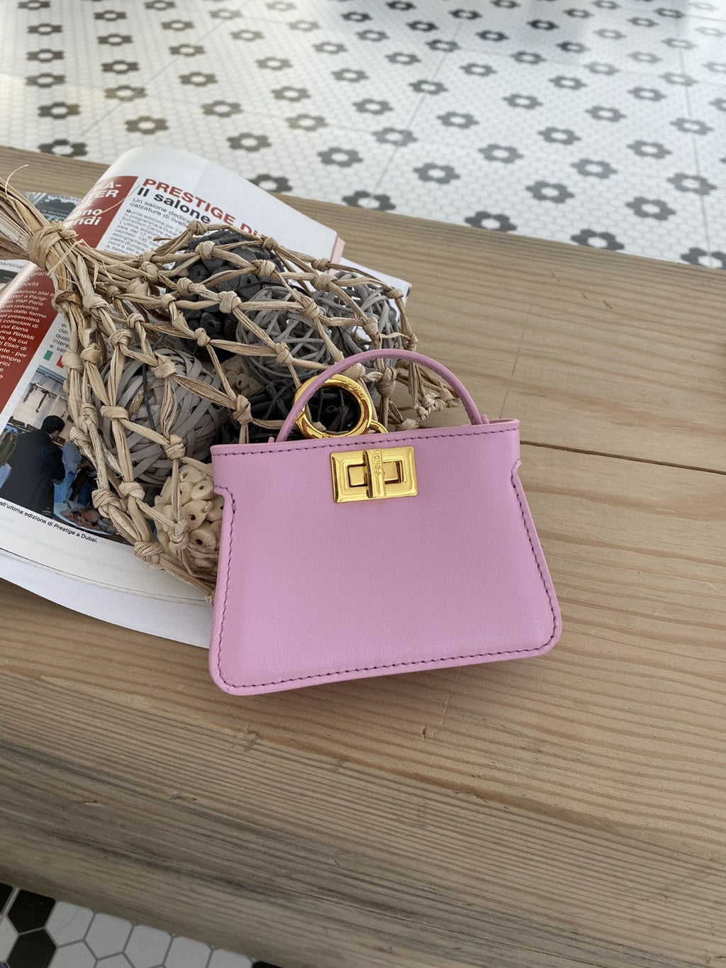 FI Nano GlamI Charm Crossbody Pink Bag For Woman 12cm/4.5in