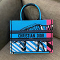 GLAMI MeGLAMIum Book Tote Bright Blue and Bright Pink D-Jungle Pop Embroidery, Blue/Pink, For Women WomenÃ¢â‚¬â„¢s Handbags, 36cm CD M1296ZRON_M888