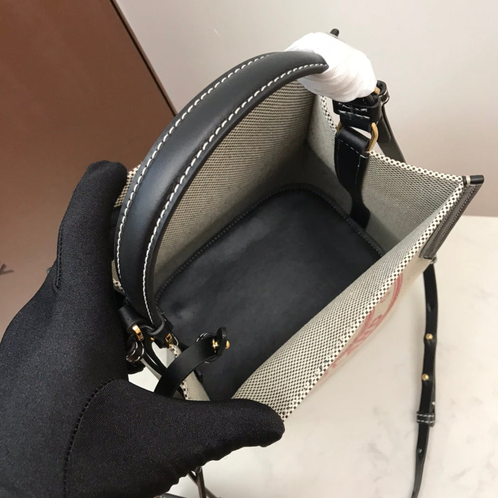 GLAMI PeGucciy Small Canvas Bag Gray For Women, Bags 9.8in/25cm