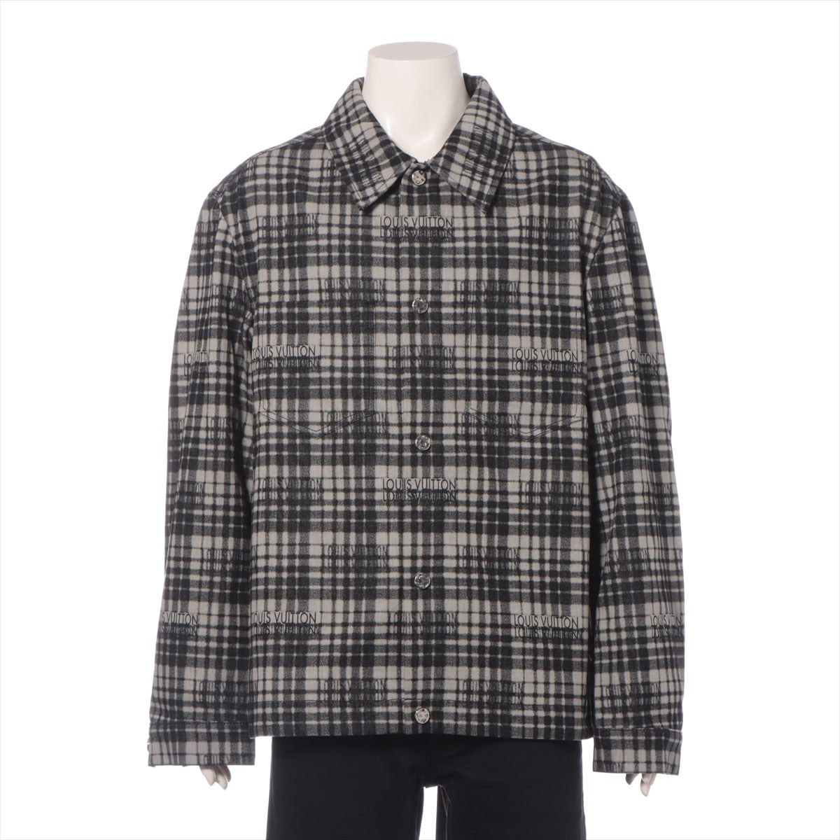 Louis Vuitton 23AW cotton jacket 48 men black x grey RM232 checklist