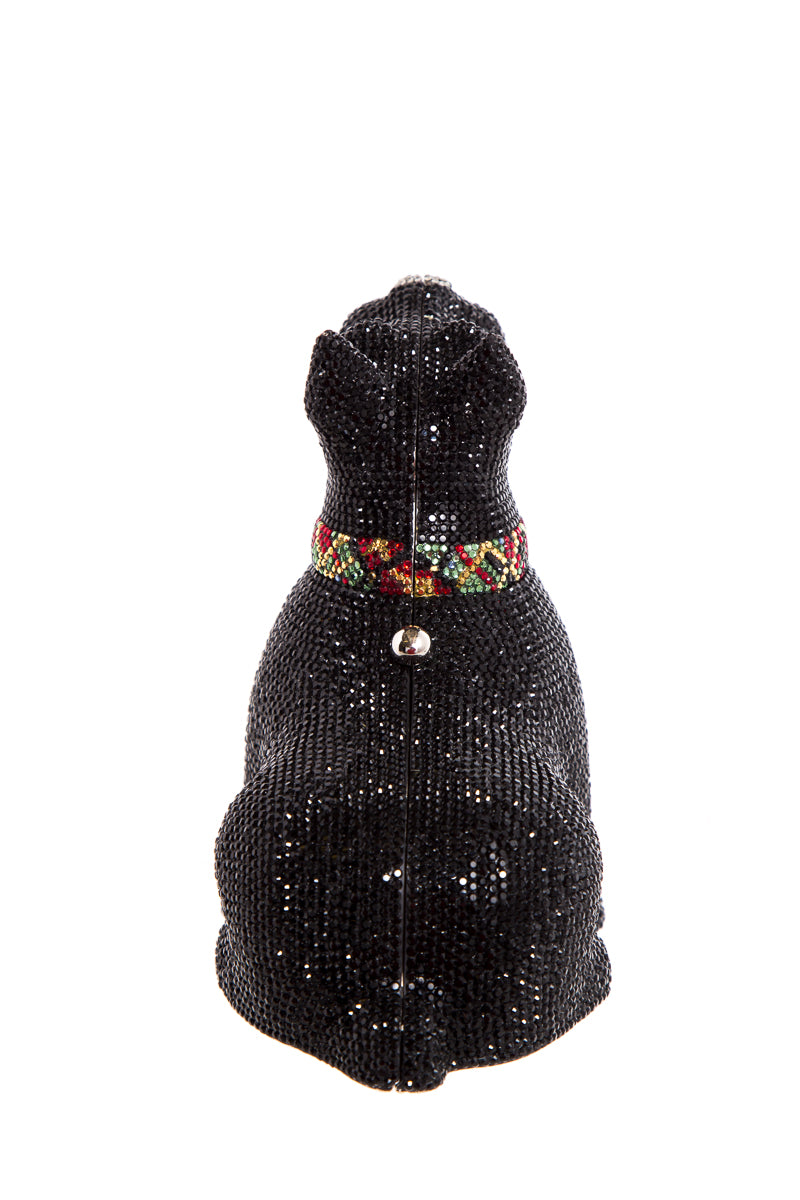 Judith Leiber Black Crystal Scottish Terrier Clutch
