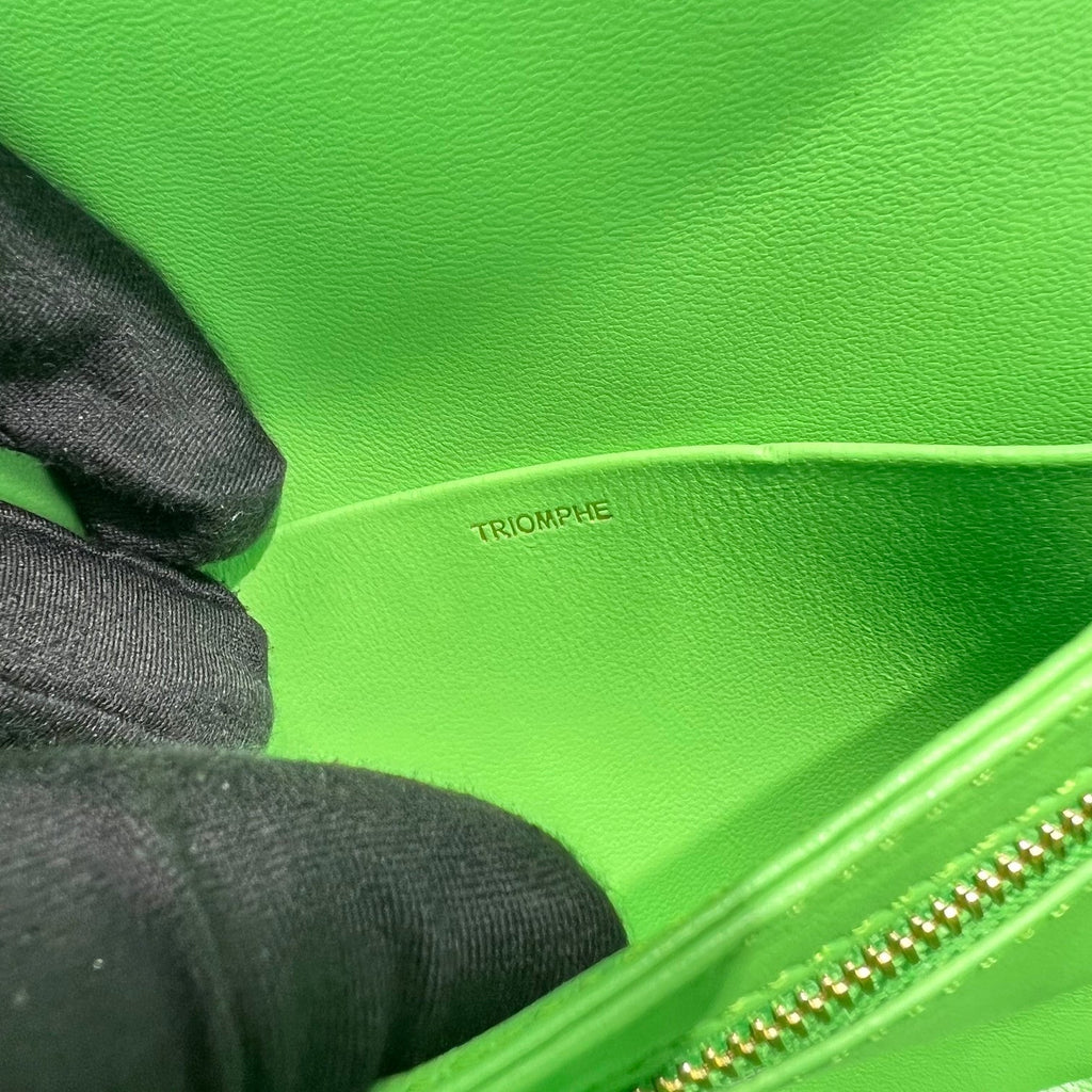 GLAMI Mini Classique Cuir Triomphe Bag Green For Women 7.1in/18cm