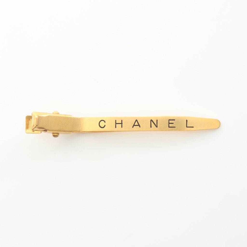 Chanel Hair Clip Gp Gold Logo 96A