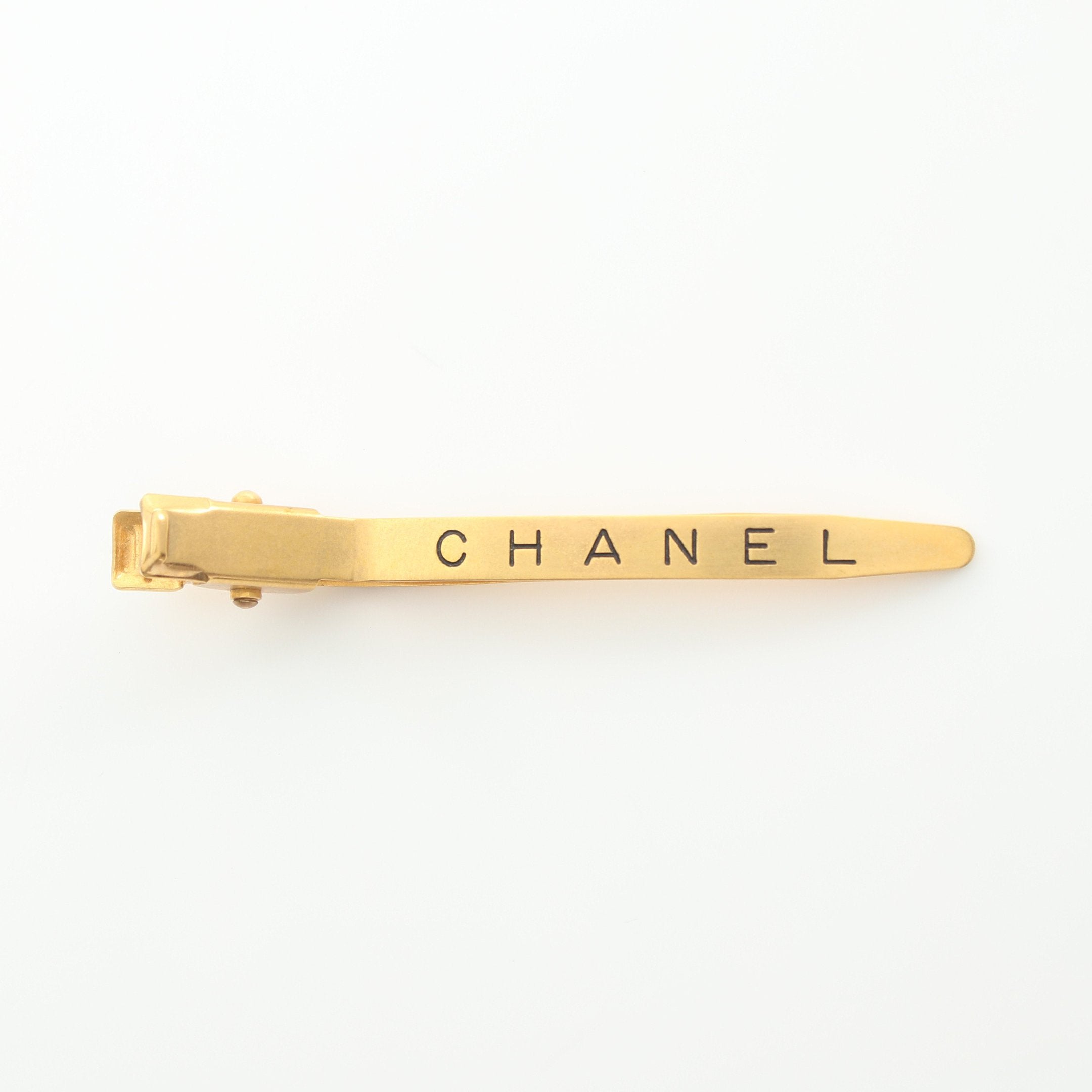 Chanel Hair Clip Gp Gold Logo 96A