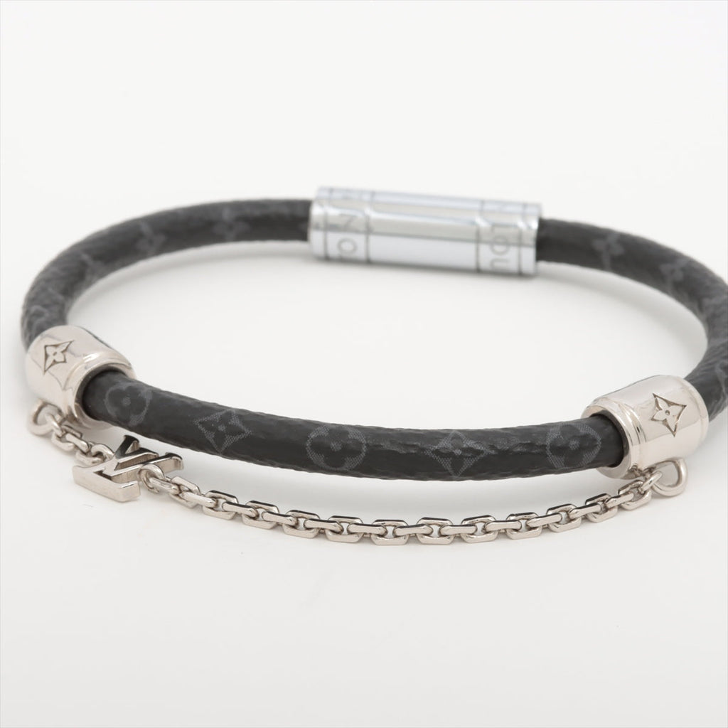 Louis Vuitton BC3283 Bracelet GPPVC Black×Silver M8573E Bracelet Chain It