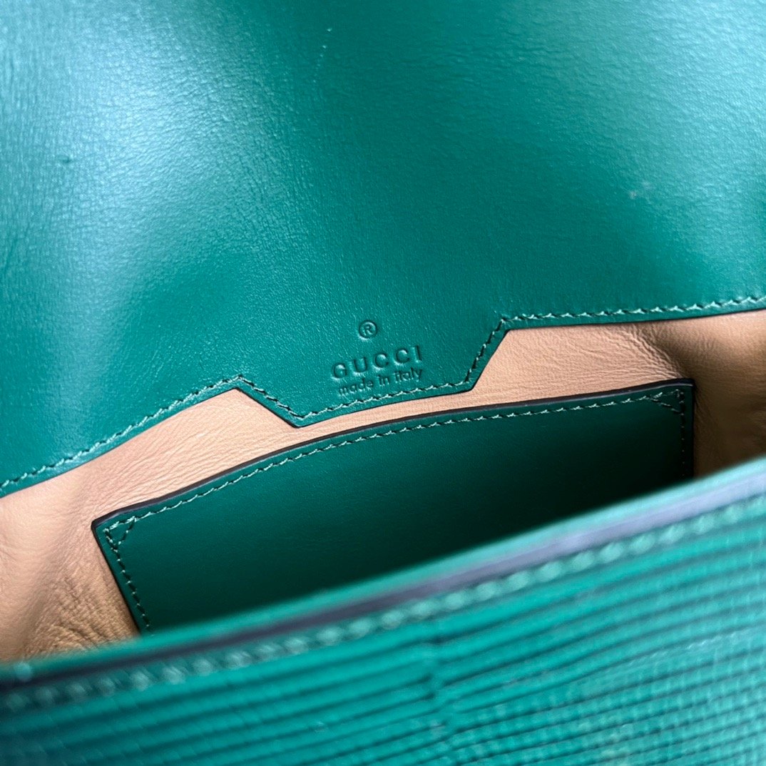 gg Horsebit 1955 Lizard Mini Bag Green For Women, Women’s Bags 8in/20cm gg‎ ‎675801 LUZ0G 3154