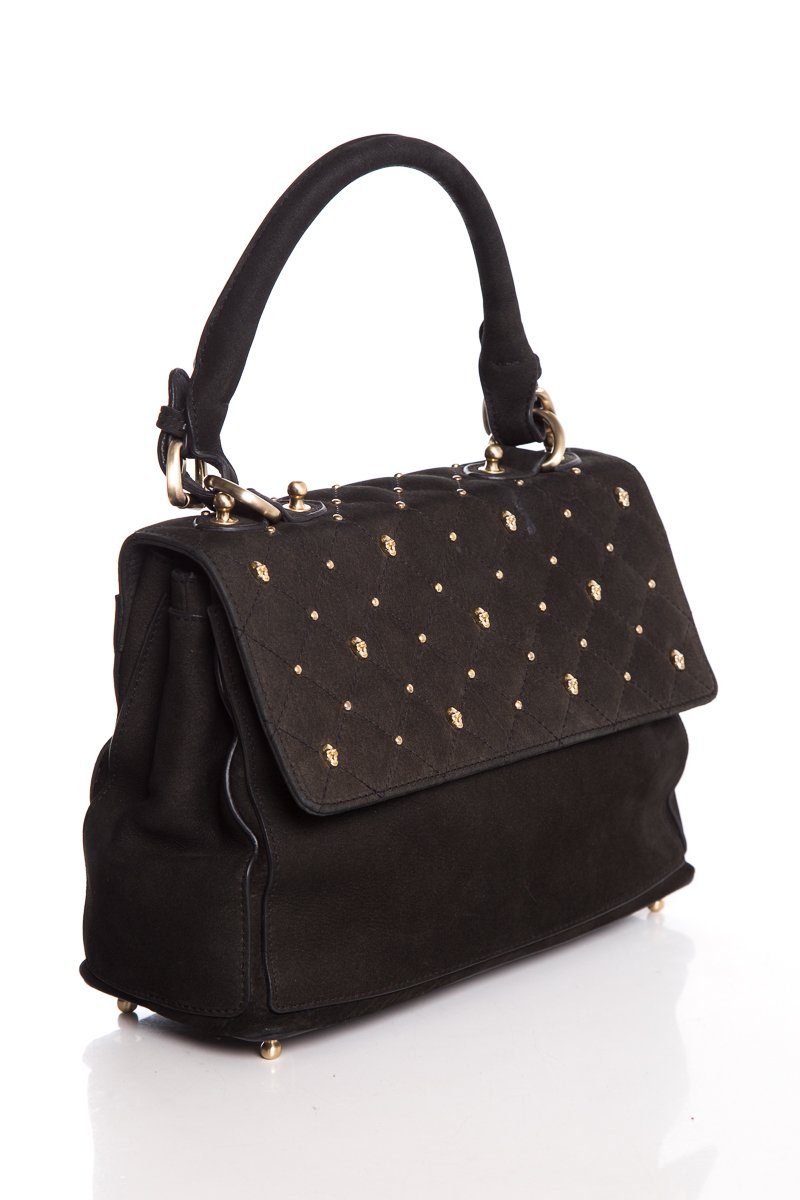 Thomas Wylde Black Skull Handle Bag