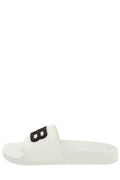 Balenciaga White And Black Logo Pool Slides SZ 37