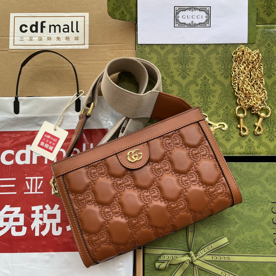 Glami MatelassÃƒÂ© Small Bag Brown For Women, Women’s Bags 10.2in/26cm GlamiÃ¢â‚¬Å½ 702200 UM8HG 2595