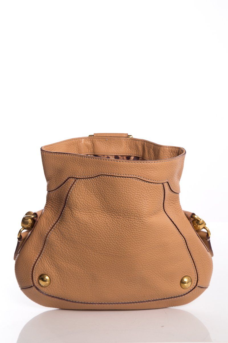 Dolce & Gabbana Tan Leather D-Ring Shoulder Bag