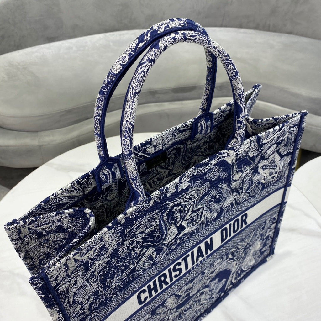 GLAMI Large Book Tote Blue Multicolor, For Women, WomenÃ¢â‚¬â„¢s Handbags 16.5in/42cm CD M1286ZRGO_M928