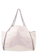 Stella McCartney White Iridescent Shaggy Deer Falabella Tote