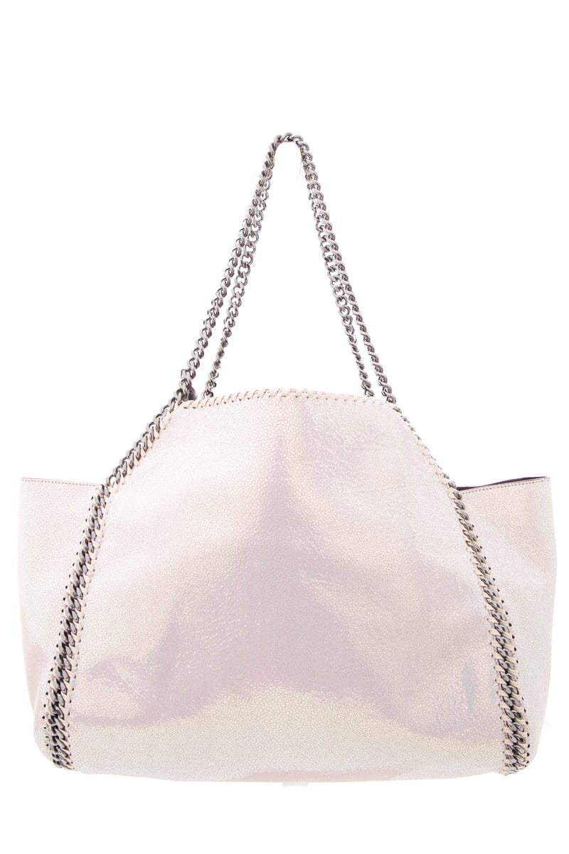 Stella McCartney White Iridescent Shaggy Deer Falabella Tote
