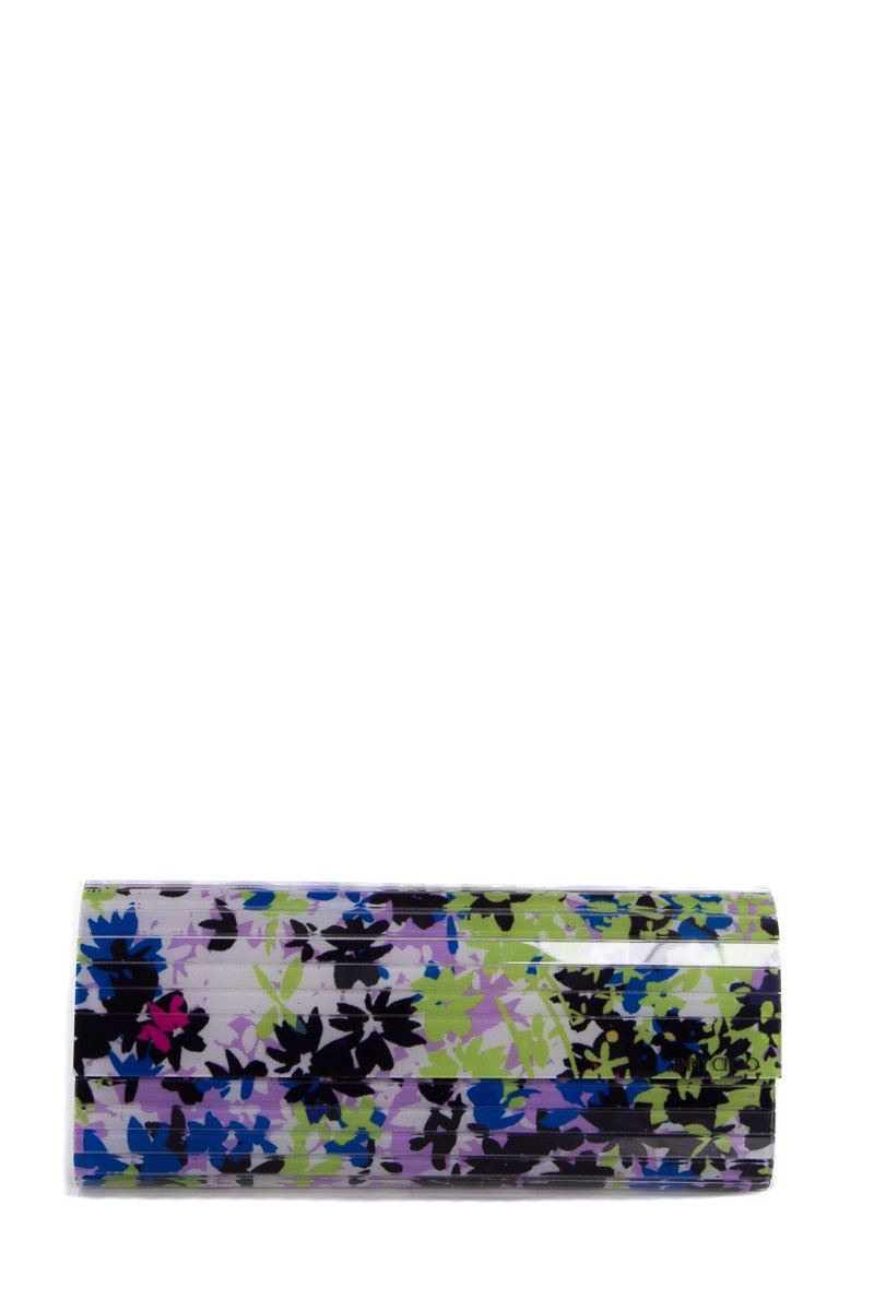 Jimmy Choo Floral Sweetie Acrylic Clutch