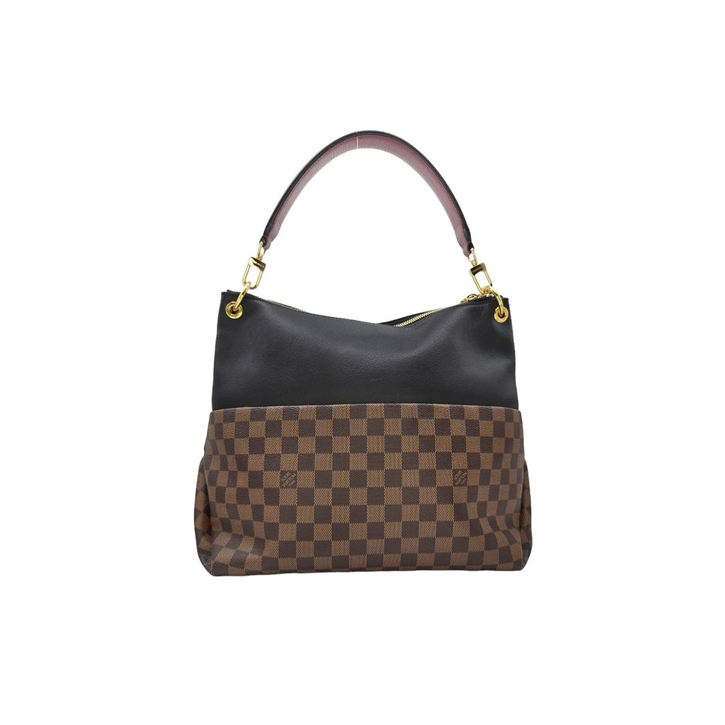 Louis Vuitton Damier Ebene Black Calfskin Maida Hobo
