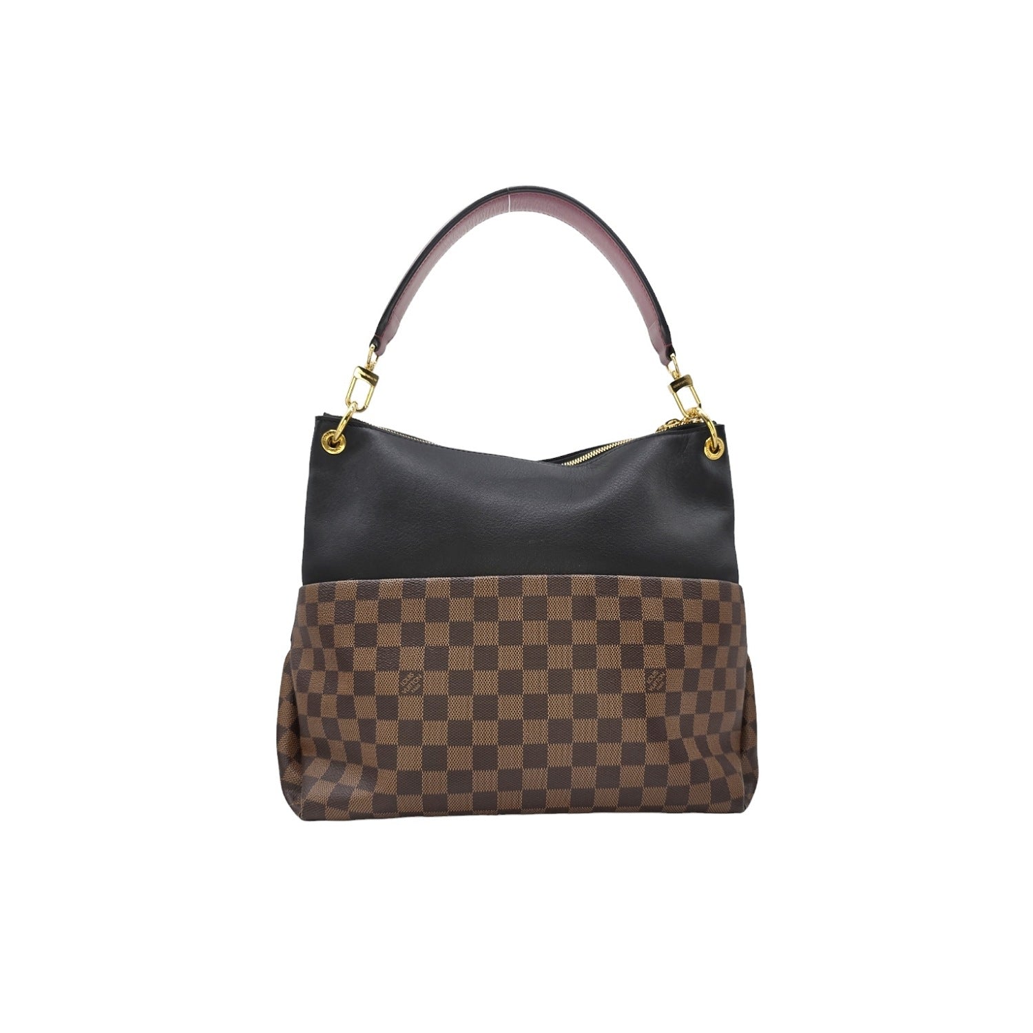 Louis Vuitton Damier Ebene Black Calfskin Maida Hobo