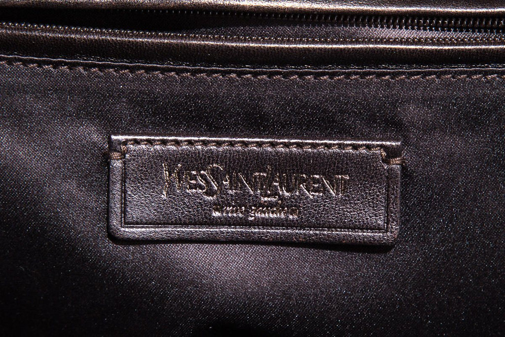 Yves Saint Laurent Brown Leather Lover Handle Bag